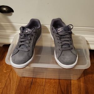 Grey suede Nike sneakers